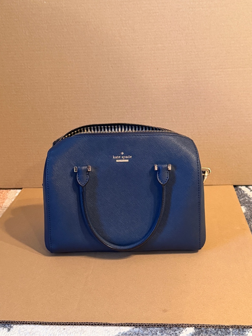 kate spade navy blue dome satchel